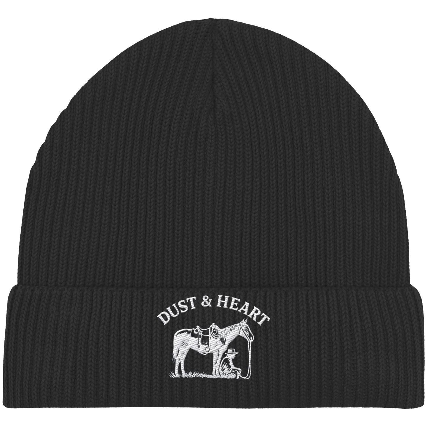 Dust & Heart – Basic LOGO - Organic Fisherman Beanie